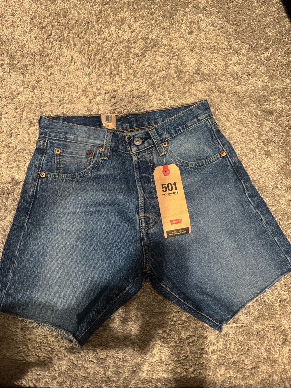 Levi's 501 Women's Medium Blue Denim Cutoff
